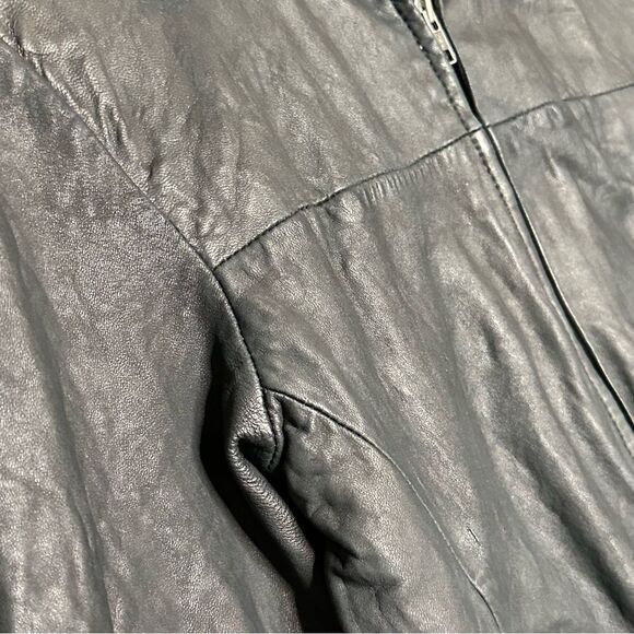 Ladies Vintage Black Leather Jacket Proshield Signature Collection Sz M - Picture 5 of 11